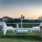 Bio-Lareira de Piso com Estrutura Dupla Face em Vidro e Metal - Planetao Viadurini