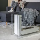 Bio-Lareira de Piso com Estrutura Dupla Face em Vidro e Metal - Planetao Viadurini