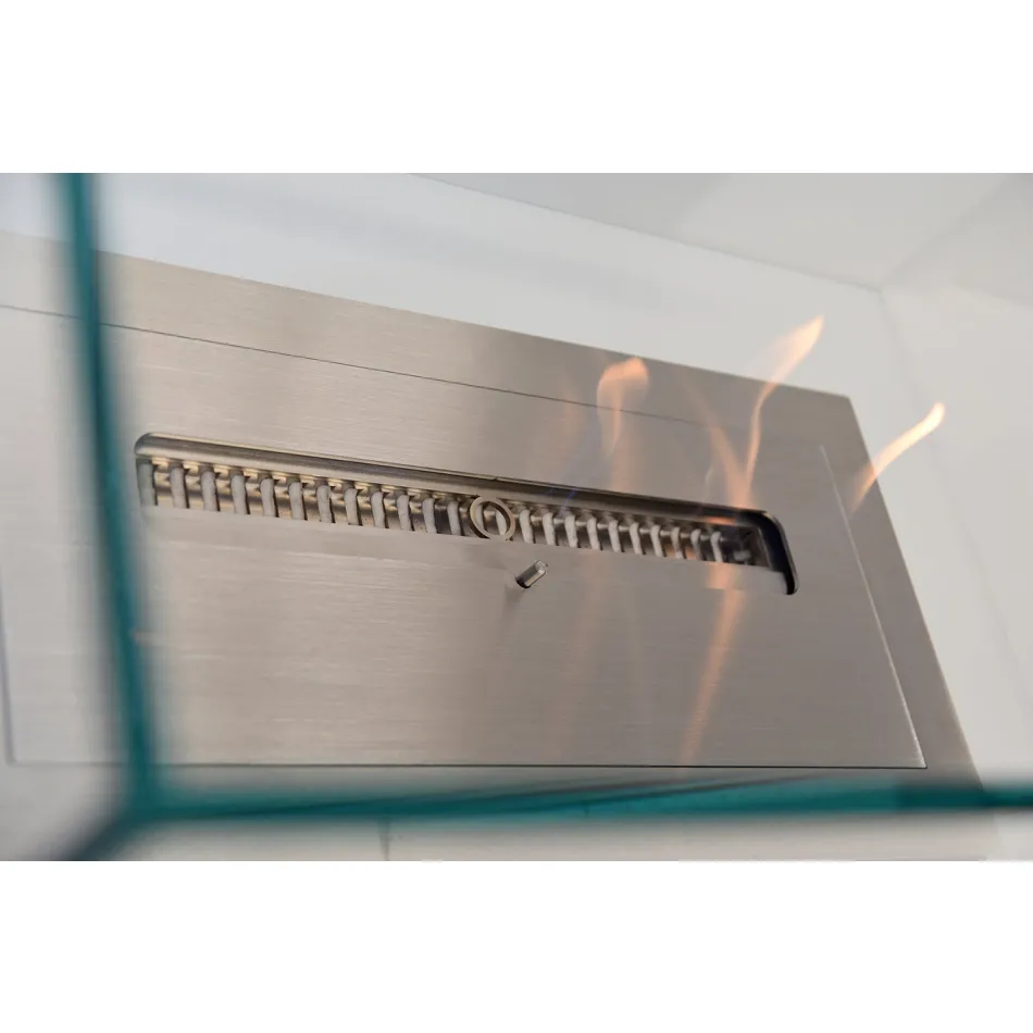 Bio-lareira de Design Moderno em Vidro e Aço ou Corten - Bradley Viadurini