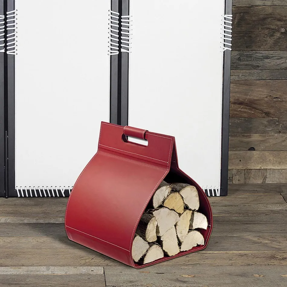 Saco de madeira totalmente coberto e base de chapa metálica fabricada na Itália Viadurini