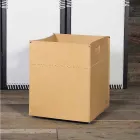 Bolsa de lenha em couro neutro 100% fabricado na Itália Viadurini