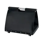 Saco para lenha em couro ecológico com rodas Fabricado na Itália - Caracol Viadurini