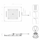 Cabeça de chuveiro Bossini Dream com três jatos com terapia de cores moderna Viadurini