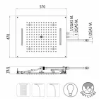 Cabeça de chuveiro Bossini Dream com três jatos com luzes LED modernas Viadurini