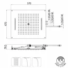 Cabeça de chuveiro Bossini Dream com três jatos individuais e modernos Viadurini