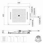 Cabeça de chuveiro Bossini Dream moderno e original de quatro funções Viadurini