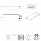 Cabeça de chuveiro Bossini Manhattan em aço inoxidável com dois jatos Viadurini