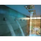 Chuveiro de teto cromado de dois jatos Bossini com cromoterapia Dream Viadurini