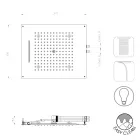 Chuveiro de teto cromado de dois jatos Bossini com cromoterapia Dream Viadurini