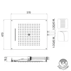 Cabeça de chuveiro de teto Bossini com acabamento cromado e dois jatos Dream diferentes Viadurini