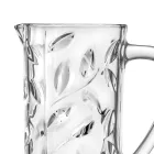 Jarro de Cristal Ecológico com Decoração Folha em 2 Peças - Magnolio Viadurini
