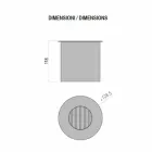 Queimador circular em aço acetinado para lareira a bioetanol - Griff12 Viadurini