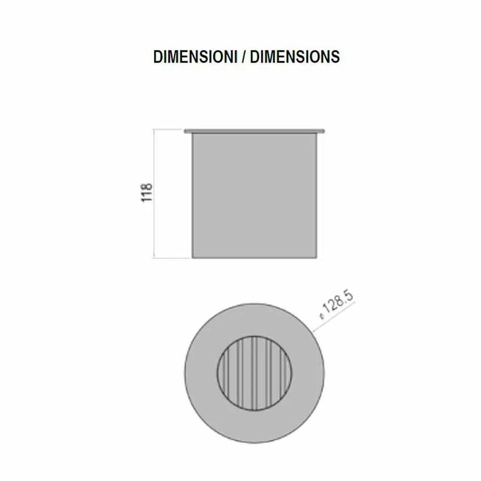 Queimador circular em aço acetinado para lareira a bioetanol - Griff12 Viadurini