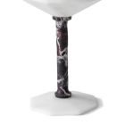 Taça de Vinho em Cetim Branco Mármore Carrara e Tinto Levanto - Caglio Viadurini