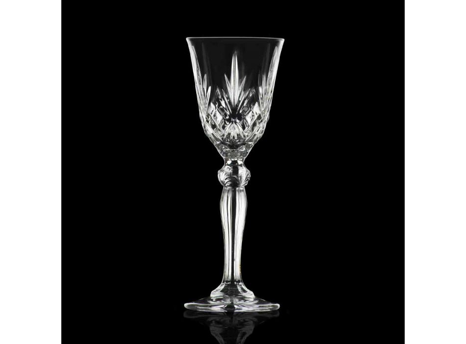 Copo de licor de design vintage em cristal ecológico 12 peças - cantabile Viadurini