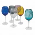 Copos de vinho de vidro colorido e moderno 12 peças Elegant Service - Pérsia