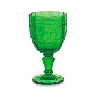 Taças de Vinho Coloridas em Vidro com Decoração Arabescato, Serviço 12 Peças - Parafuso Viadurini