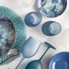 Taças de vinho coloridas em vidro fosco com efeito de gelo, 12 peças - outono Viadurini