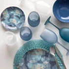 Taças de vinho coloridas em vidro fosco com efeito de gelo, 12 peças - outono Viadurini