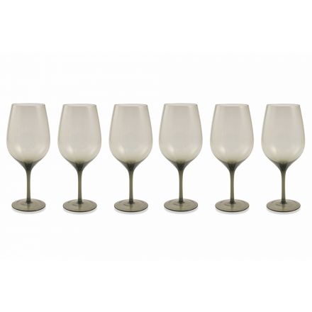 Taças de vinho em vidro colorido cinza, roxo ou água-marinha 12 peças - aperi Viadurini