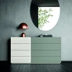 Quarto Completo com 4 Elementos de Design Moderno Fabricado na Itália - Maiorca Viadurini