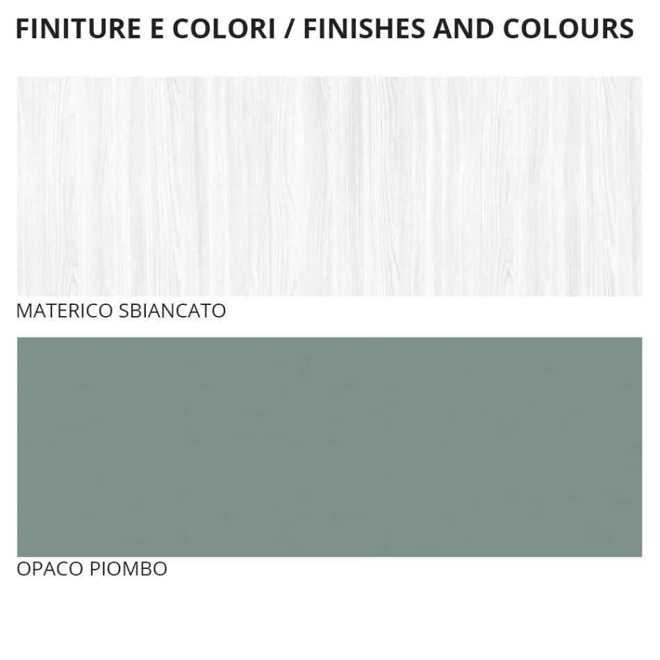 Quarto Completo com 4 Elementos de Design Moderno Fabricado na Itália - Maiorca Viadurini