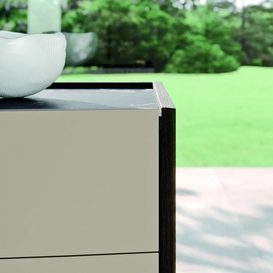 Quarto de estilo moderno com 4 elementos feito na Itália - Calimero Viadurini