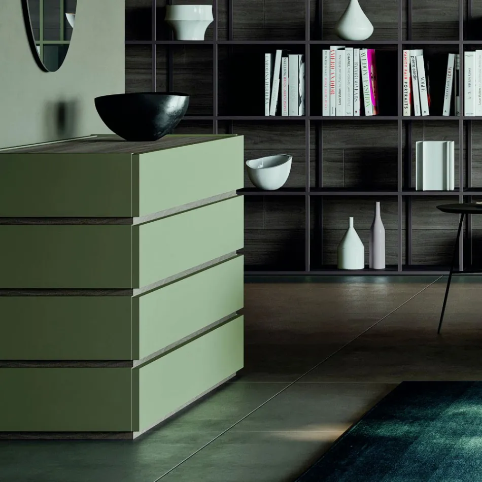 Quarto com 5 elementos modernos feitos na Itália de alta qualidade - Rieti Viadurini