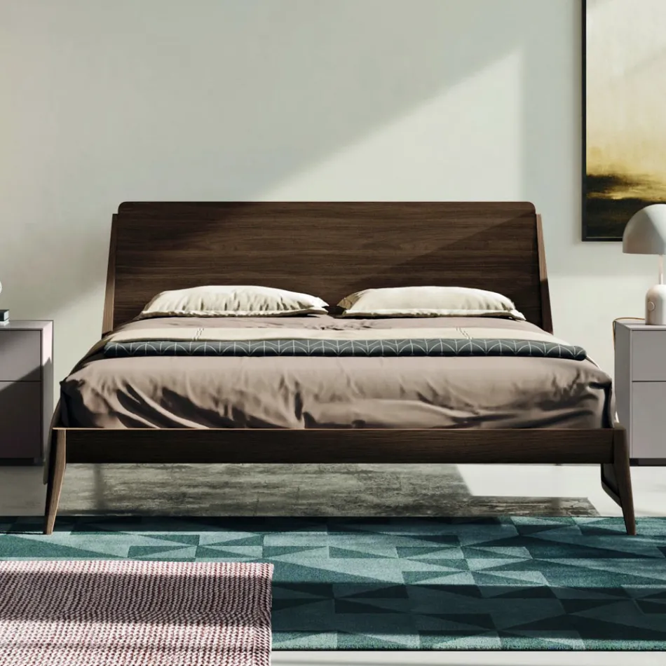 Quarto completo com 5 elementos em estilo moderno feito na Itália - Savanna Viadurini