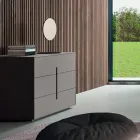Quarto completo com 5 elementos em estilo moderno feito na Itália - Savanna Viadurini