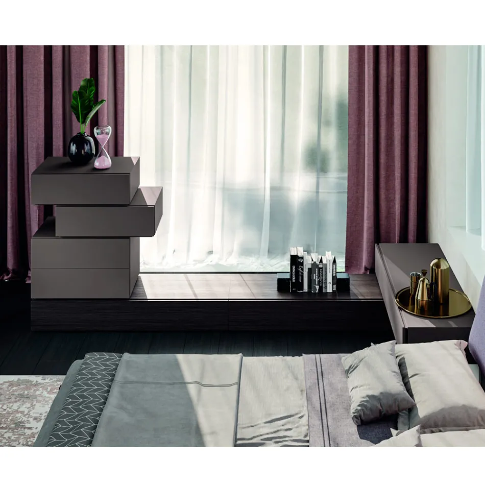 Quarto Luxo Completo de 6 Elementos Fabricado na Itália - Adige Viadurini