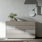 Quarto Moderno com 4 Elementos em Estilo Moderno Fabricado na Itália - Lusinda Viadurini