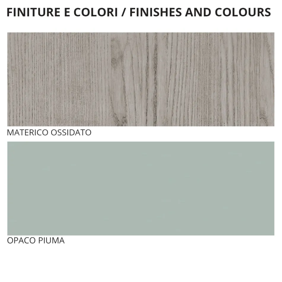 Quarto Moderno com 4 Elementos em Estilo Moderno Fabricado na Itália - Lusinda Viadurini