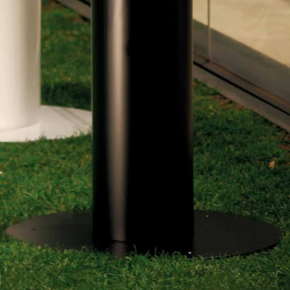 Lareira de bioetanol Outdoor Dean pintado piso de aço Viadurini