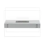 Lareira de Piso Bioetanol em Metal Branco e Vidro Temperado - Timon Viadurini