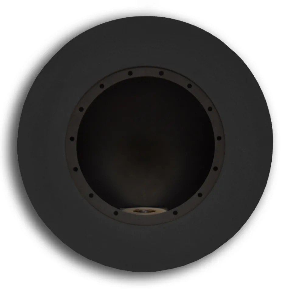 Lareira redonda de bioetanol de parede design em aço pintado - Trenton Viadurini