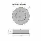 Lareira redonda de bioetanol de parede design em aço pintado - Trenton Viadurini