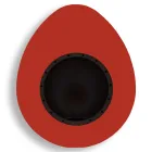 Lareira a bioetanol de parede em aço pintado de design oval - Guiscard Viadurini