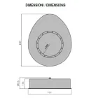 Lareira a bioetanol de parede em aço pintado de design oval - Guiscard Viadurini