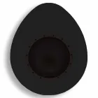 Lareira a bioetanol em parede de design oval de aço pintado - Guiscard Viadurini