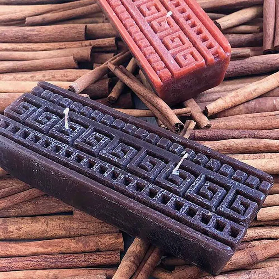 Vela artesanal retangular com aroma de canela fabricada na Itália - Alissa Viadurini