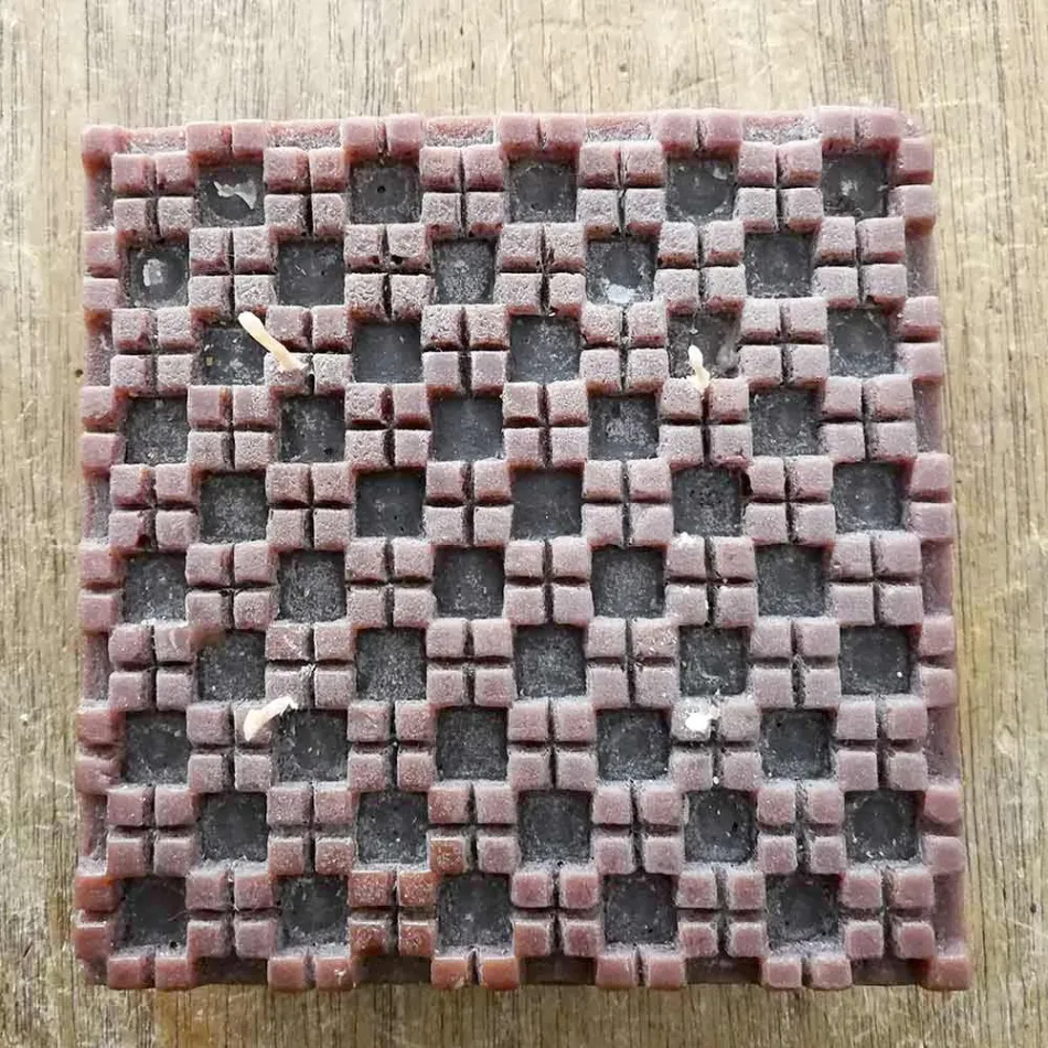 Vela de cera com aroma de canela com 4 pavios fabricada na Itália - Yuma Viadurini