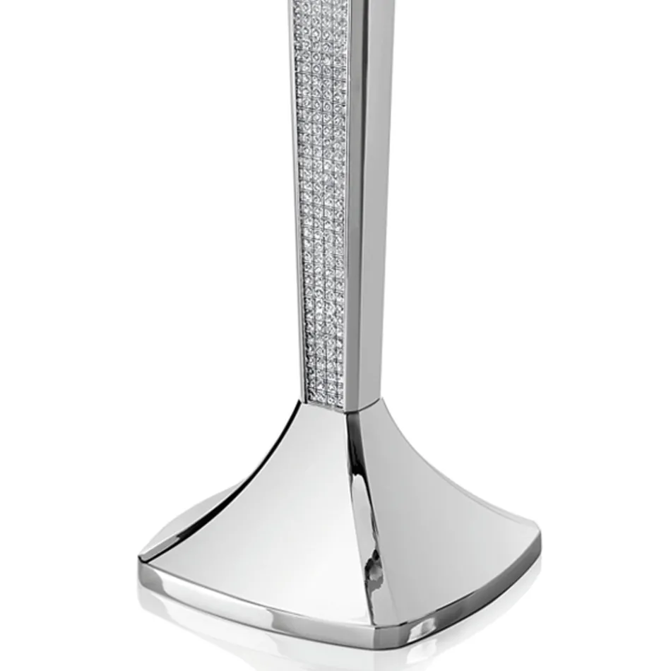 Candelabro de luxo com 3 filas em metal prateado com brilho - Sbrillo Viadurini