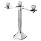 Candelabro de luxo com 3 filas em metal prateado com brilho - Sbrillo Viadurini