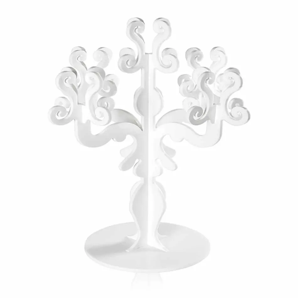 Candelabro clássico de design médio, 5 braços em plexiglass Aragon Viadurini