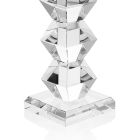 Castiçal de Cristal de Luxo Italiano Desenho Geométrico 2 Alturas - Renzo Viadurini
