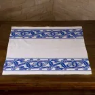 Tela de linho de artesanato italiano com design impresso à mão - marcas registradas Viadurini