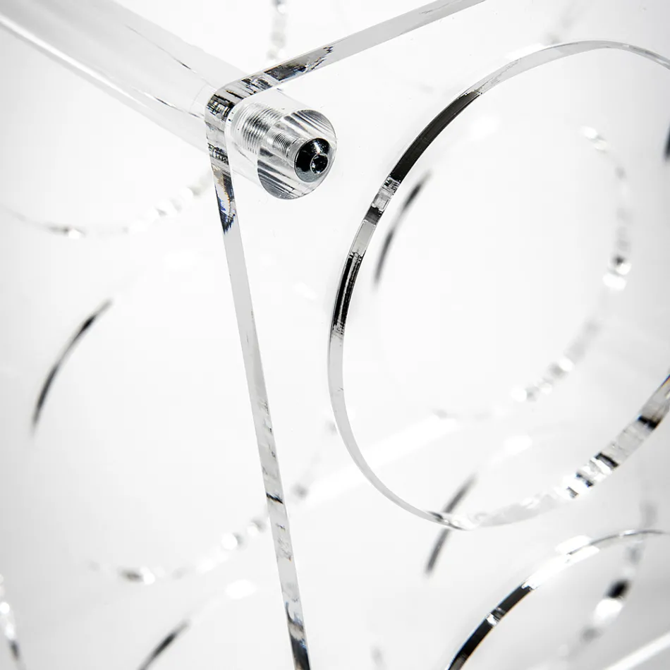 Porta-garrafa transparente de plexiglás fabricado na Itália - lamentações Viadurini