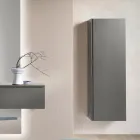 Cabideiro em melamina laqueada com porta em MDF e prateleira interna - Lunis Viadurini