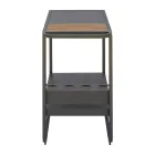 Carrinho de exterior em alumínio e resina com rodas - Virel Viadurini